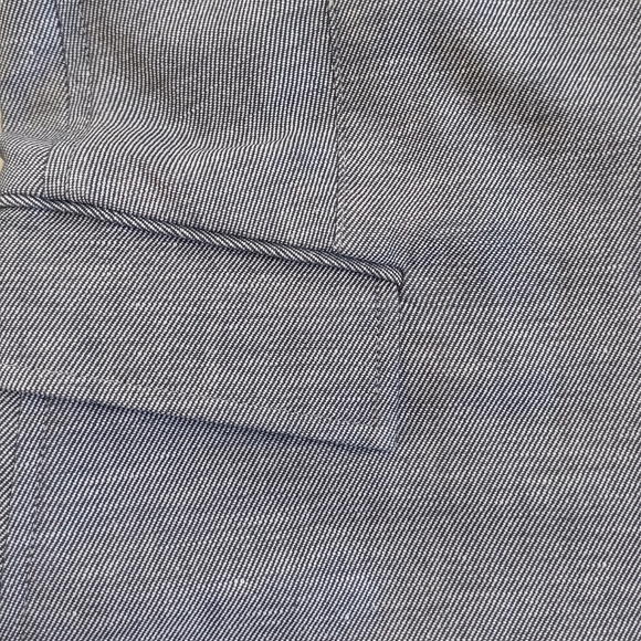 NWOT. Express Linen and Cotton Blue/Grey Lightweight Blazer. - Picture 7 of 8